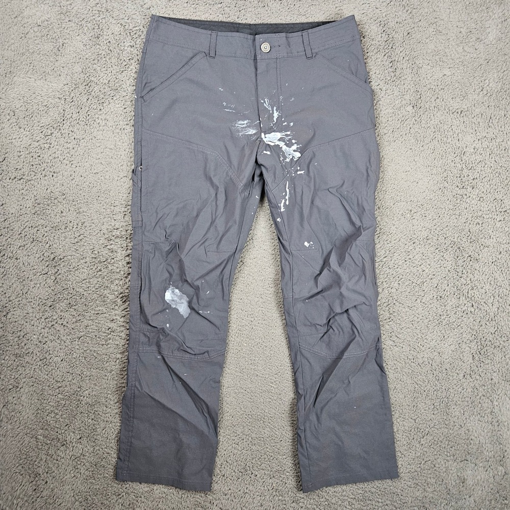 KUHL Renegade Pant‎ Mens 34x30 Charcoal Gray Distressed Paint Splatter 5120